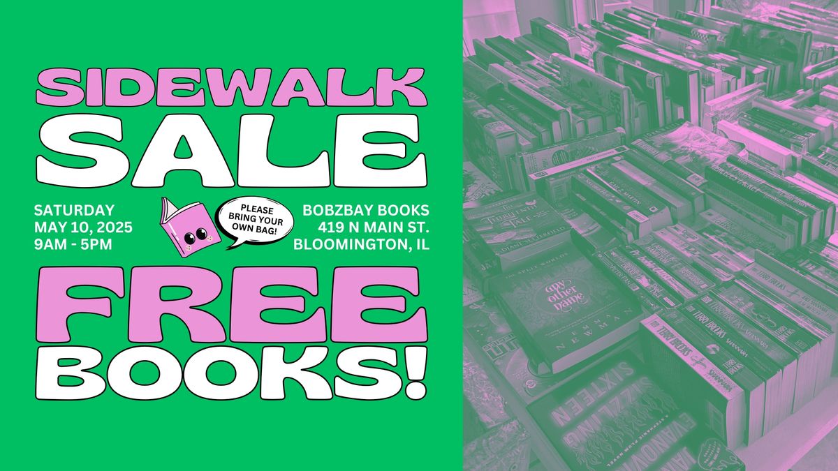 FREE BOOK SIDEWALK SALE at Bobzbay Books