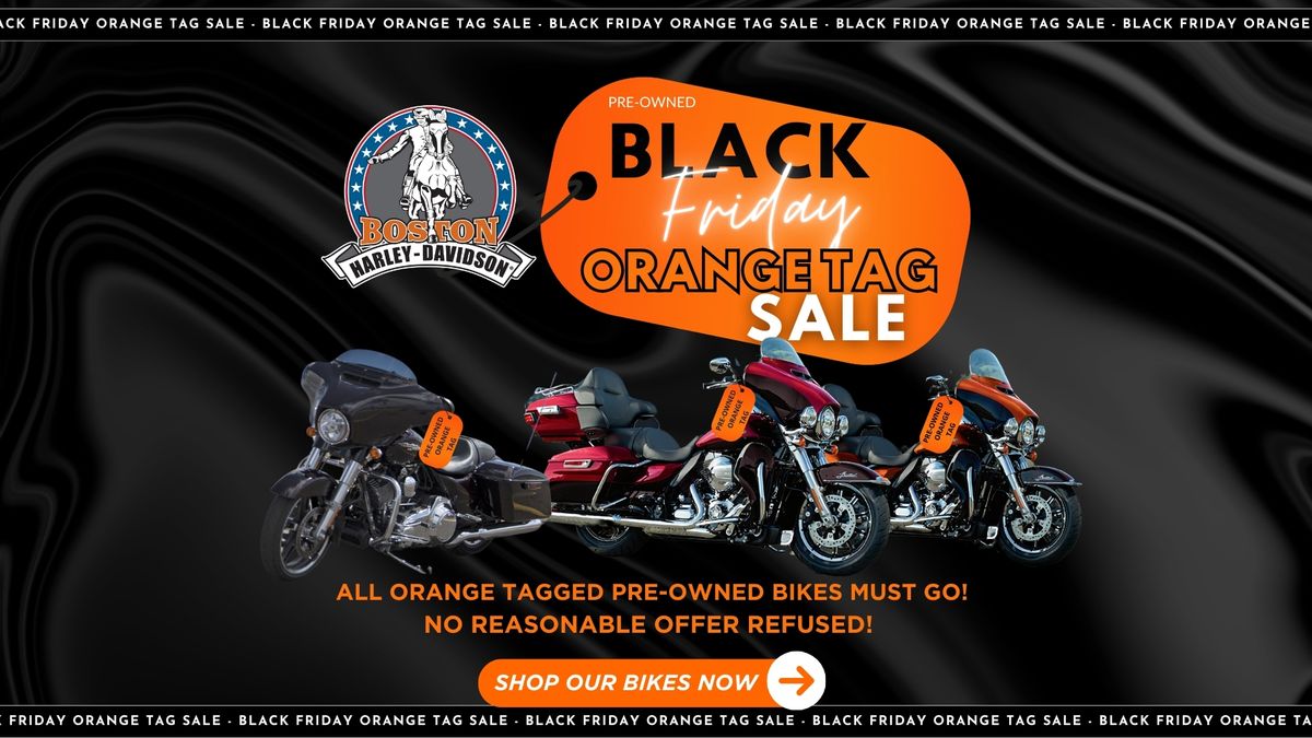 Pre-Owned Black Friday Orange Tag Sale