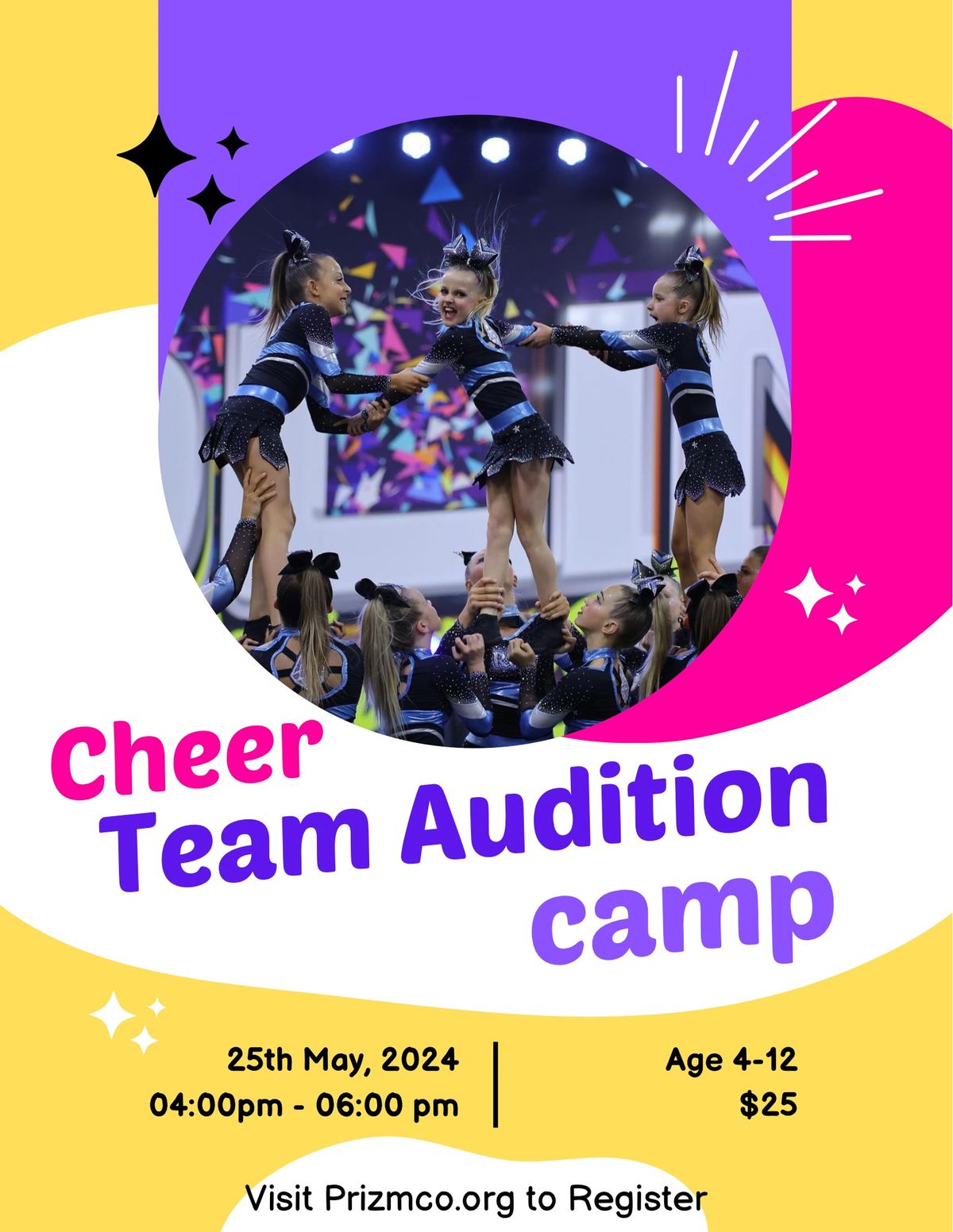 Cheer Team Audition Camp Age 4-12