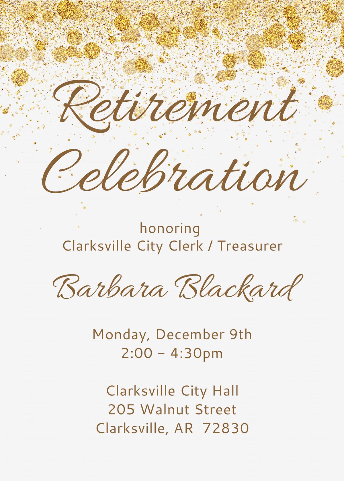 Barbara Blackard Retirement 