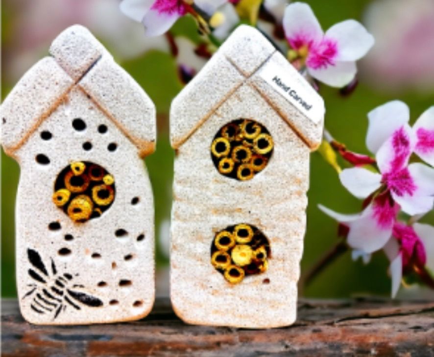 Eco Bee & Bug house concrete carving workshop 