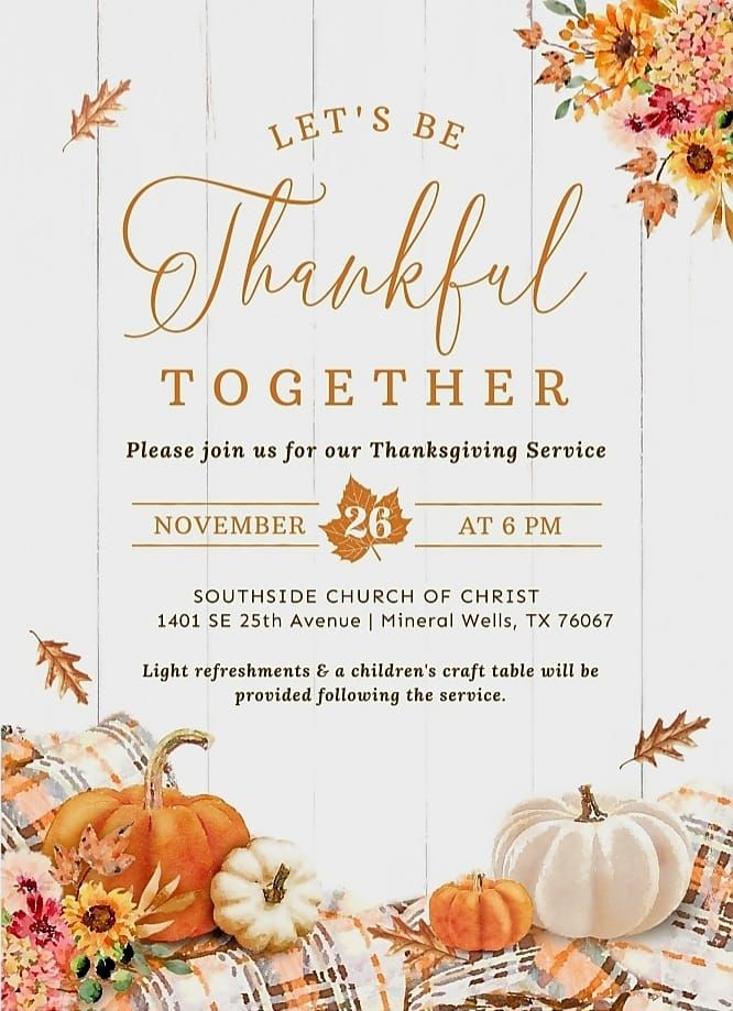 Community Thanksgiving Worship Service