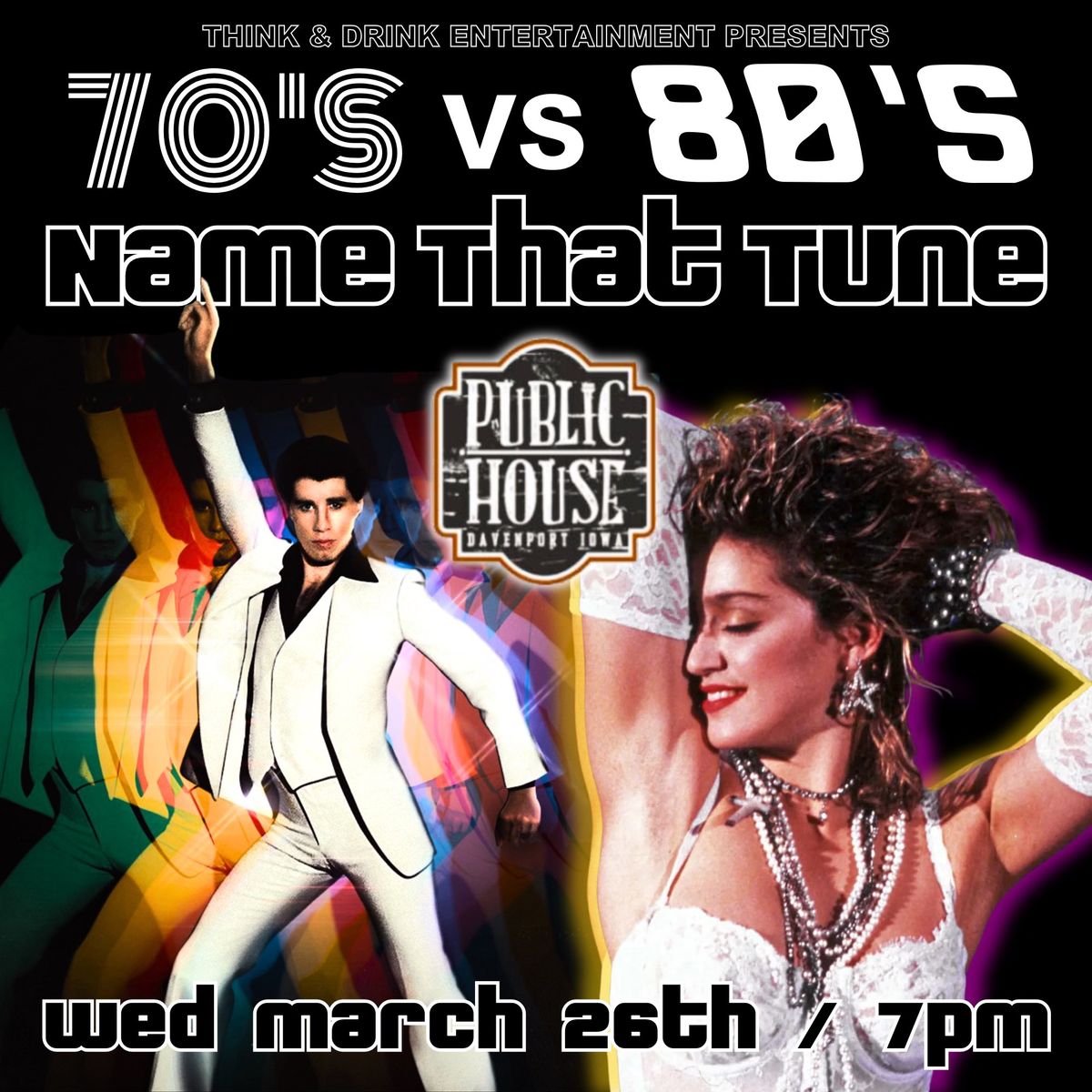 70's vs 80's Name That Tune @ Public House (Davenport, IA) \/ Wed March 26th @ 7pm