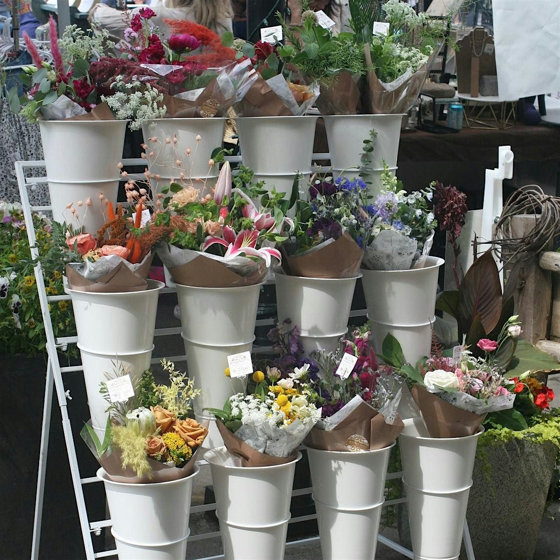Hand Bouquet Building Bloom Bar