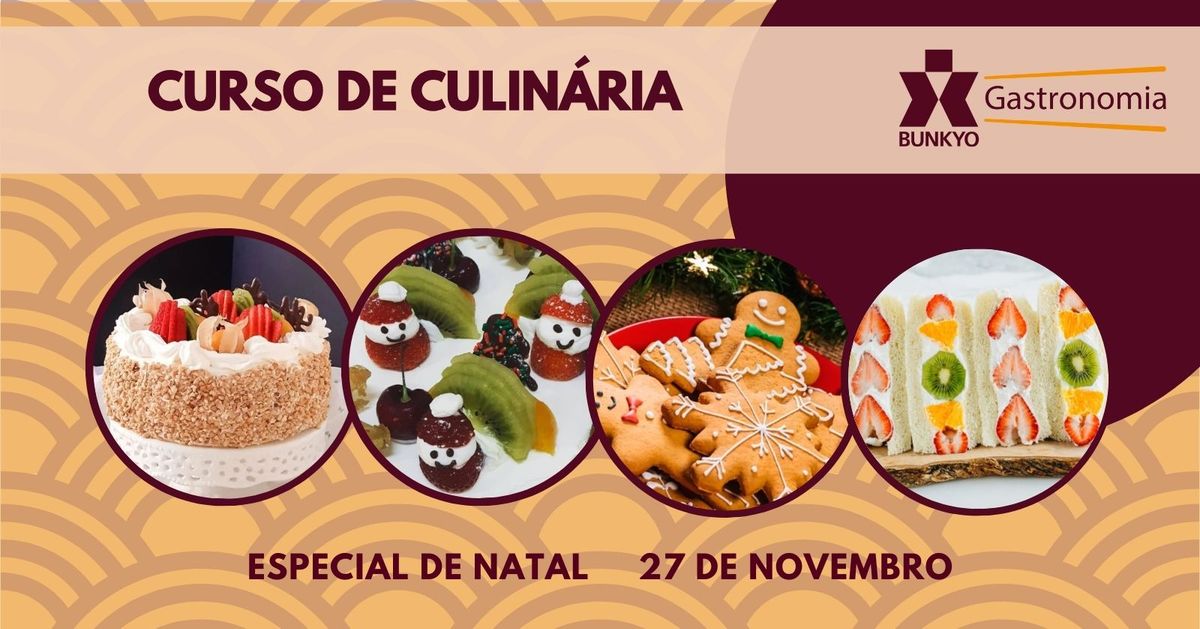 Curso de Gastronomia no Bunkyo \u2013 Especial de Natal