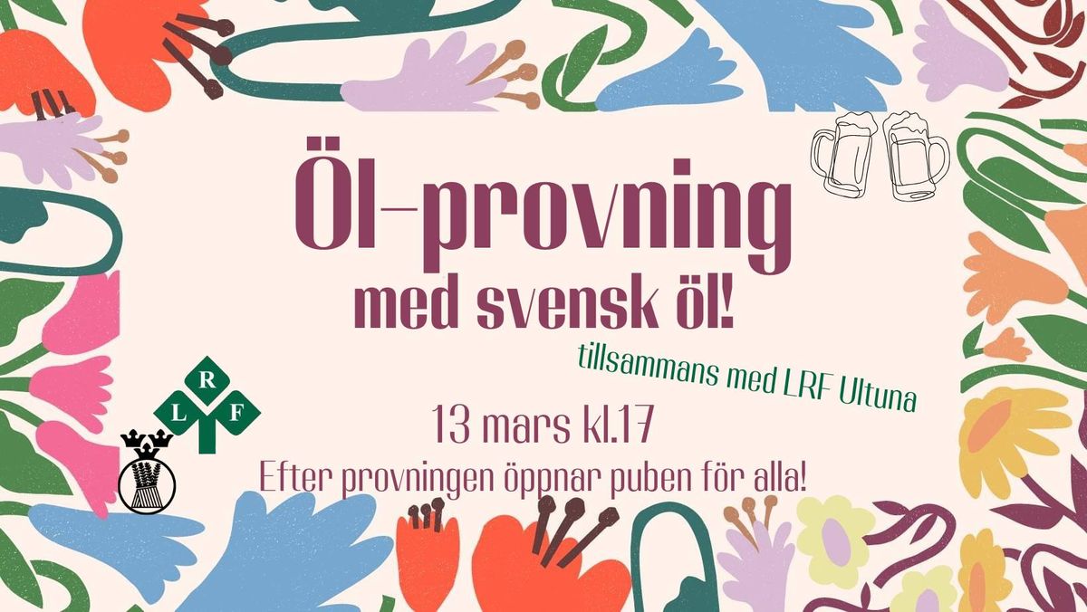 \u00d6l-provning med svensk \u00f6l! 