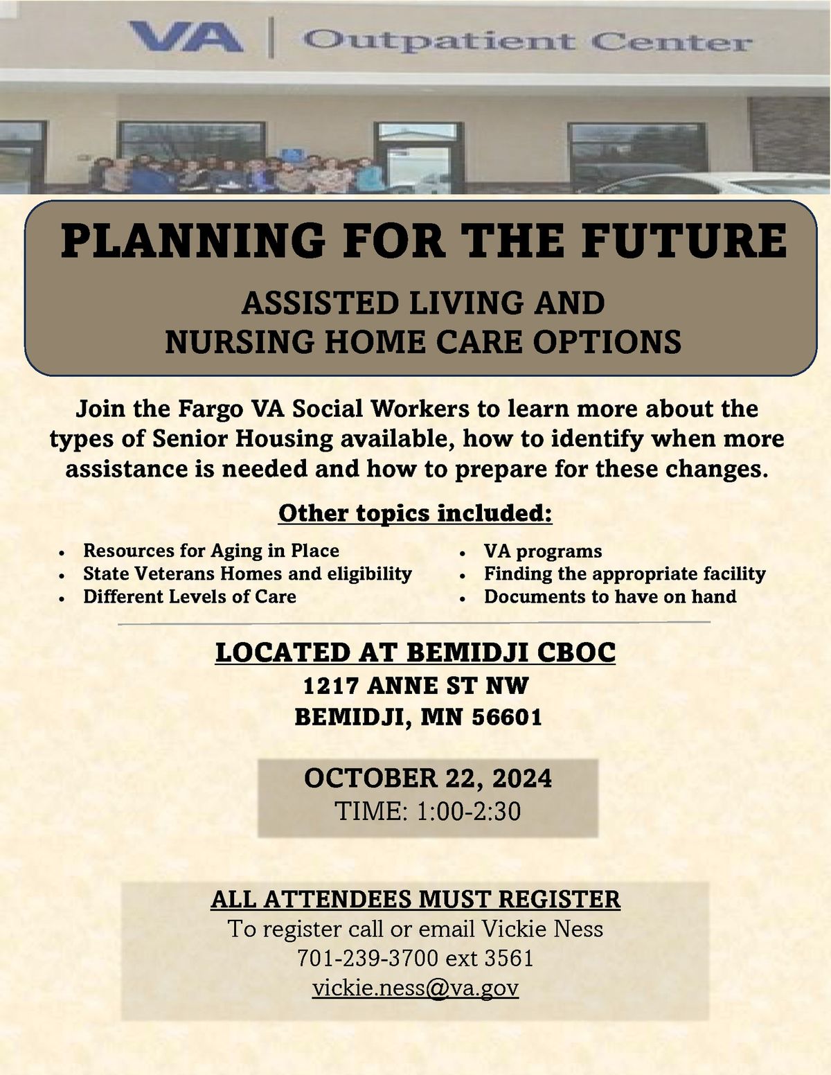 Planning for the Future: Assisted Living and Nursing Home Care Options - BEMIDJI CBOC