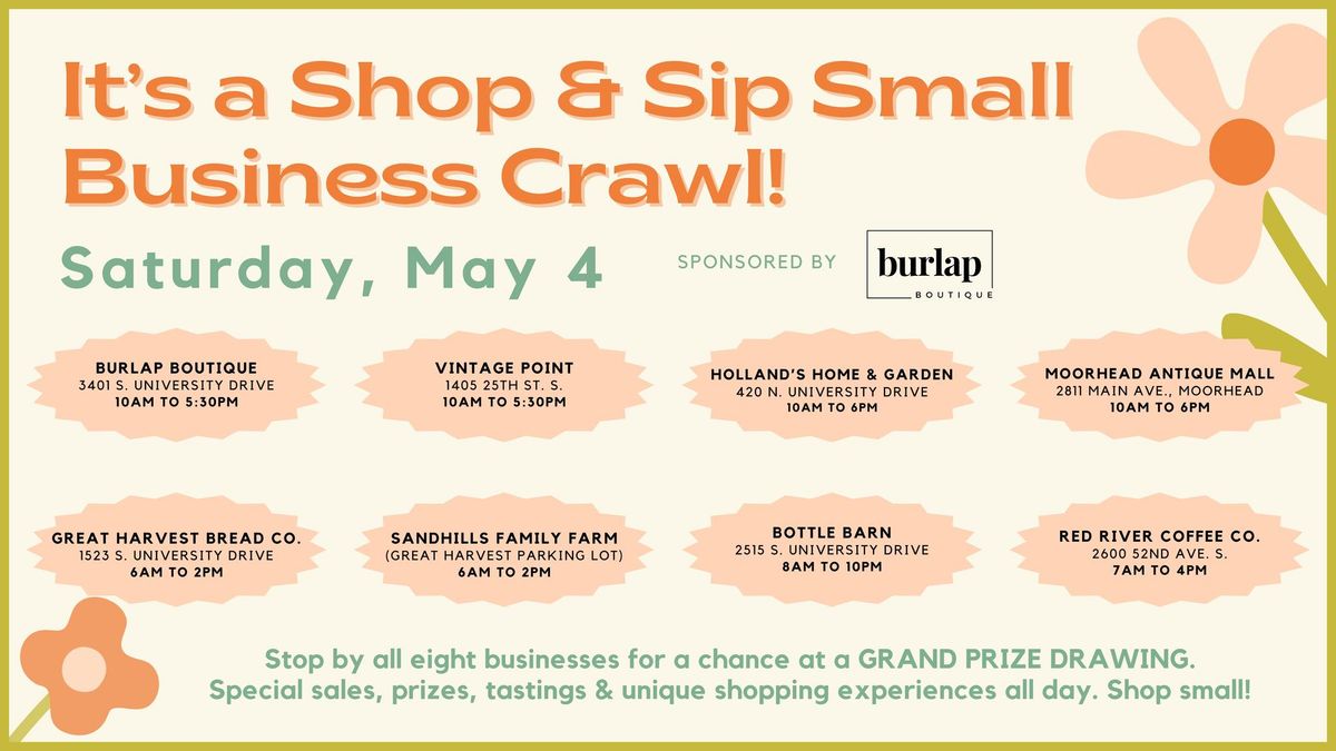 Shop & Sip Small Business Crawl