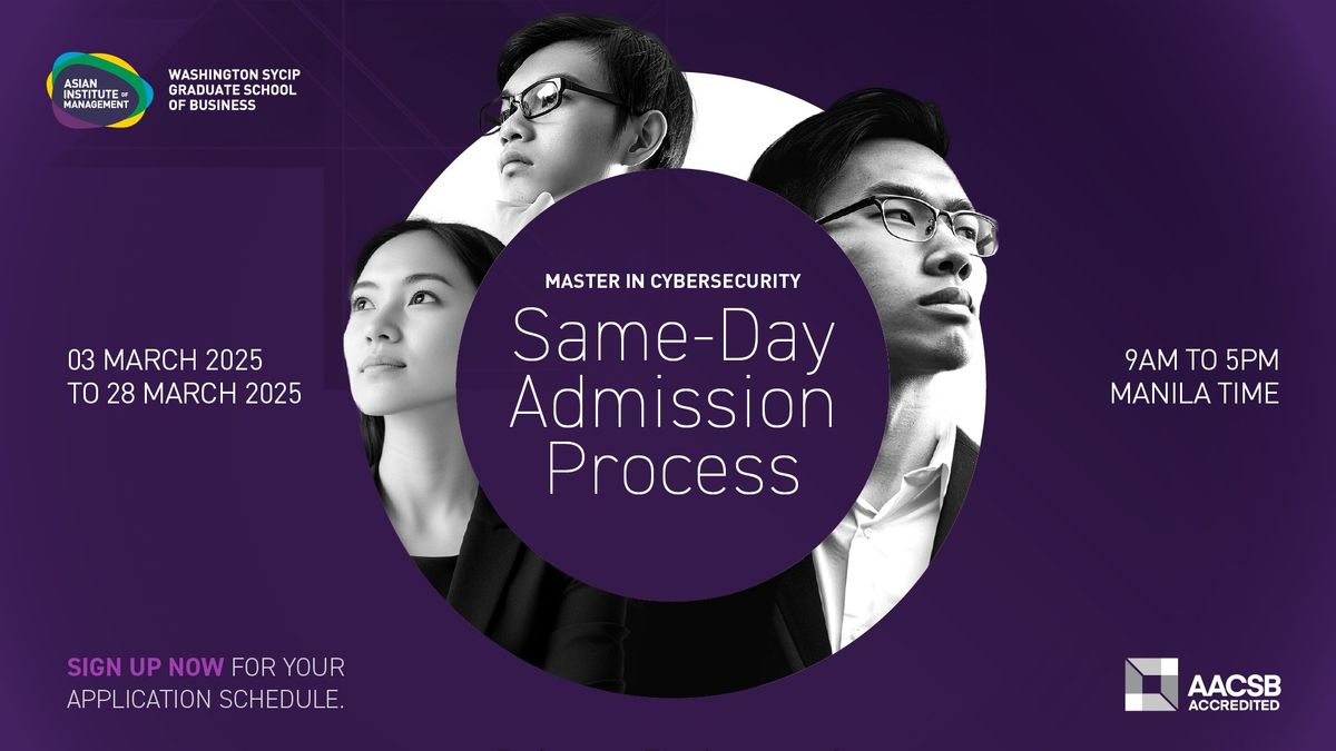 Master in Cybersecurity: Same-Day Admissions Process