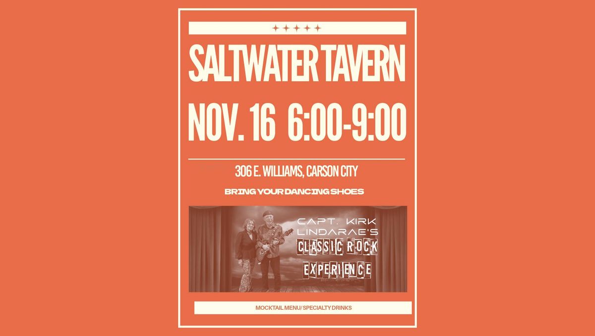 Capt. Kirk & LindaRae bring The Classic Rock Experience to Saltwater Tavern