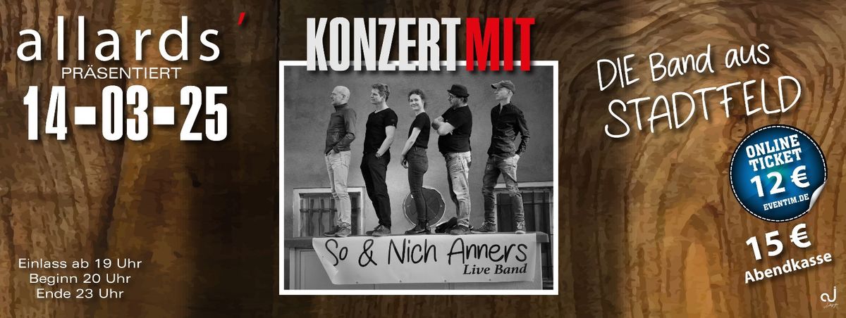 So & Nich Anners Live Band aus Stadtfeld