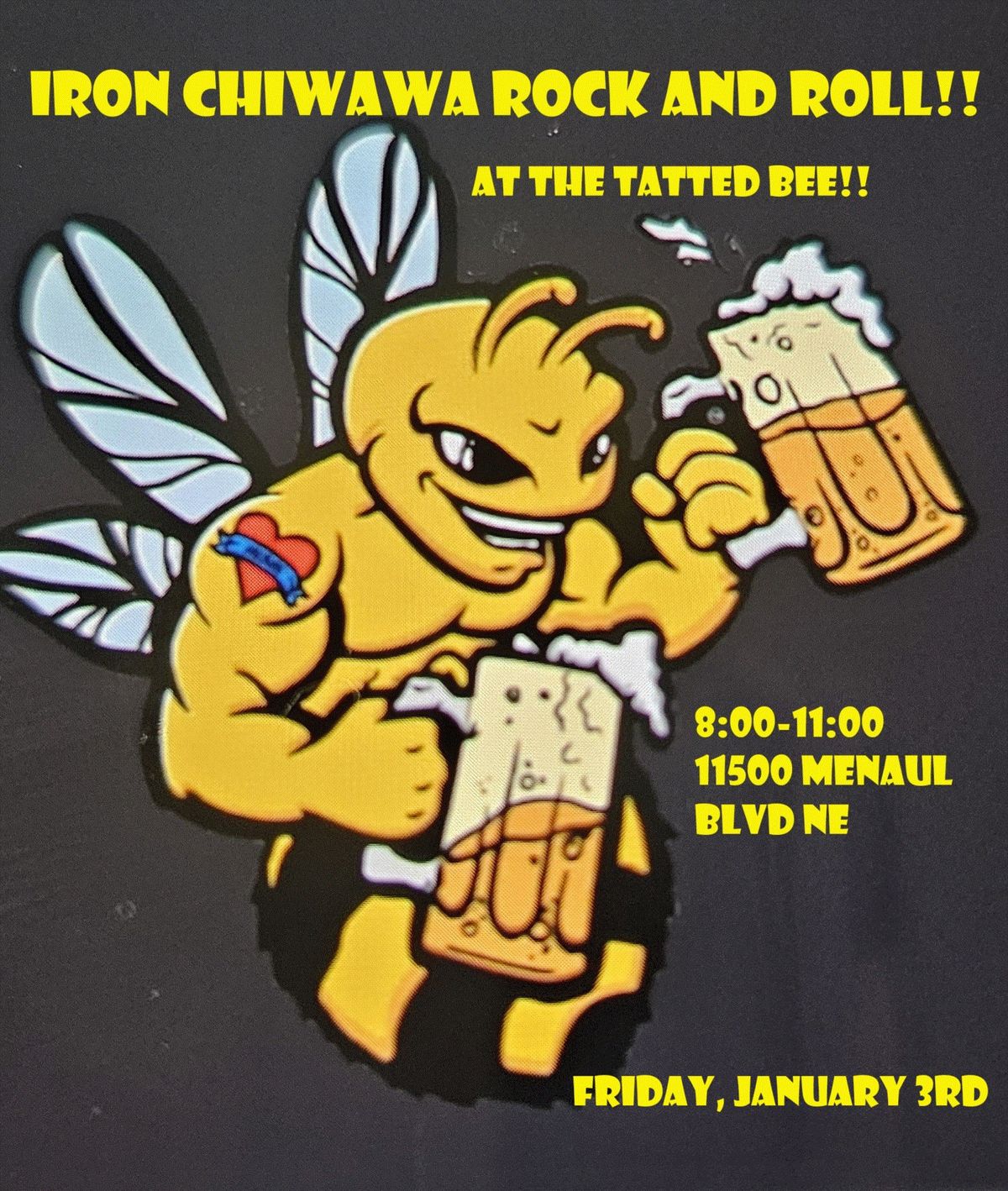 Iron Chiwawa first time at The Tatted Bee!