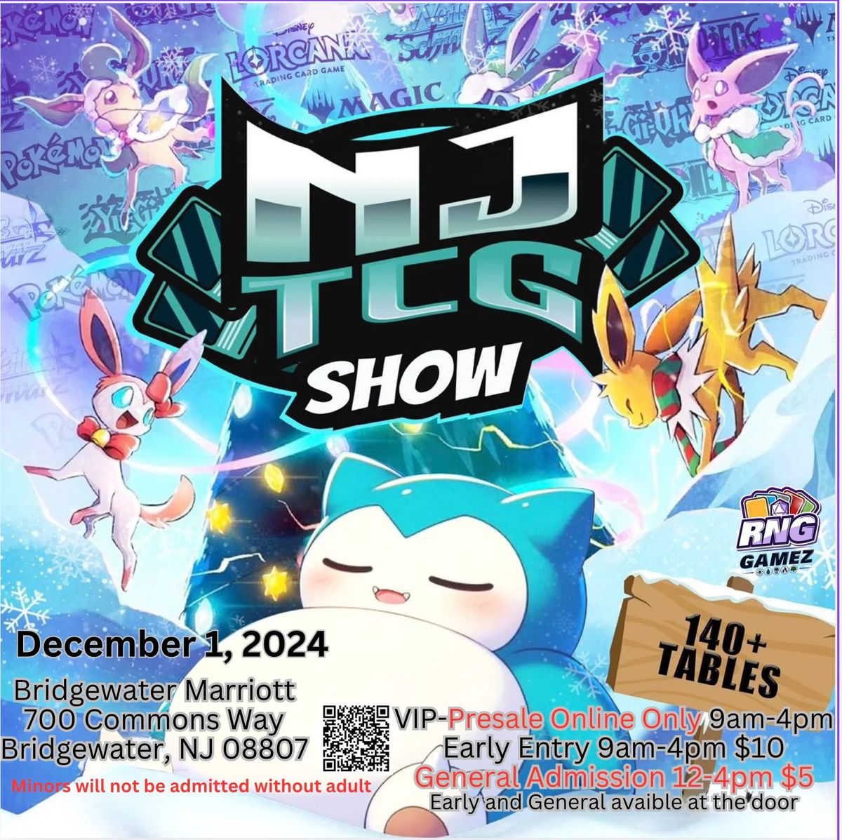 NJ TCG Show- THE BIG SHOW- December 1, 2024