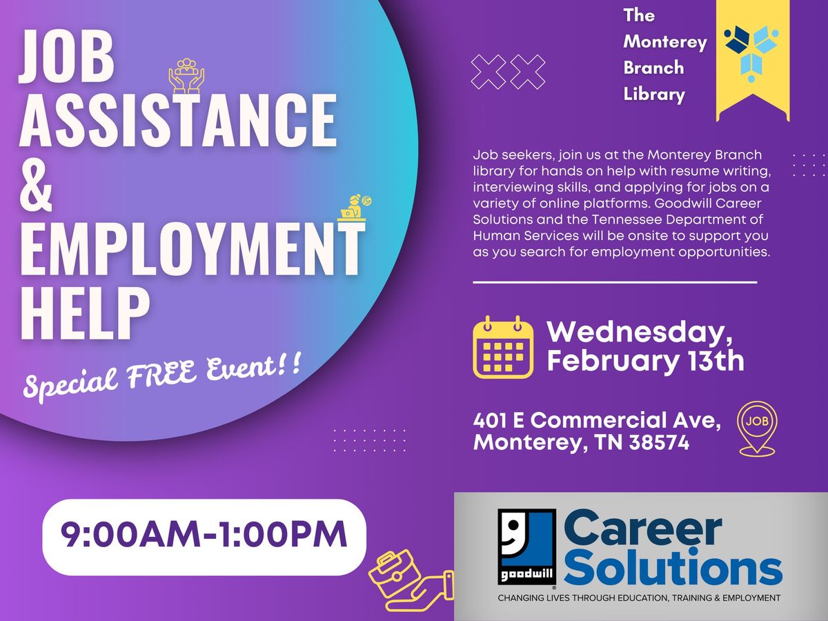 Job Assistance & Employment Help 