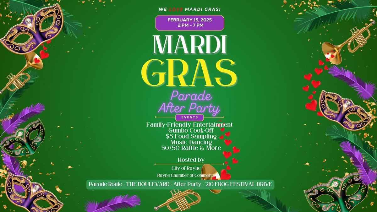 Mardi Gras Parade, Gumbo Cook-Off, and After Party