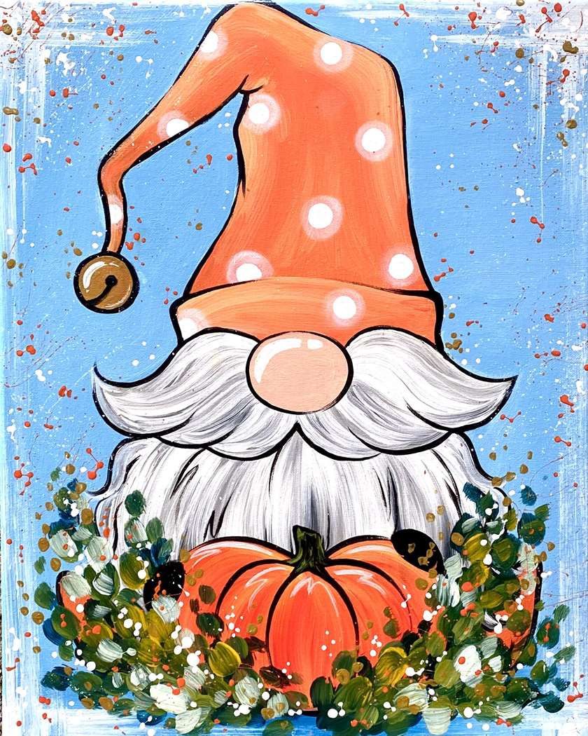 Fall Pumpkin Gnome-Paint Party