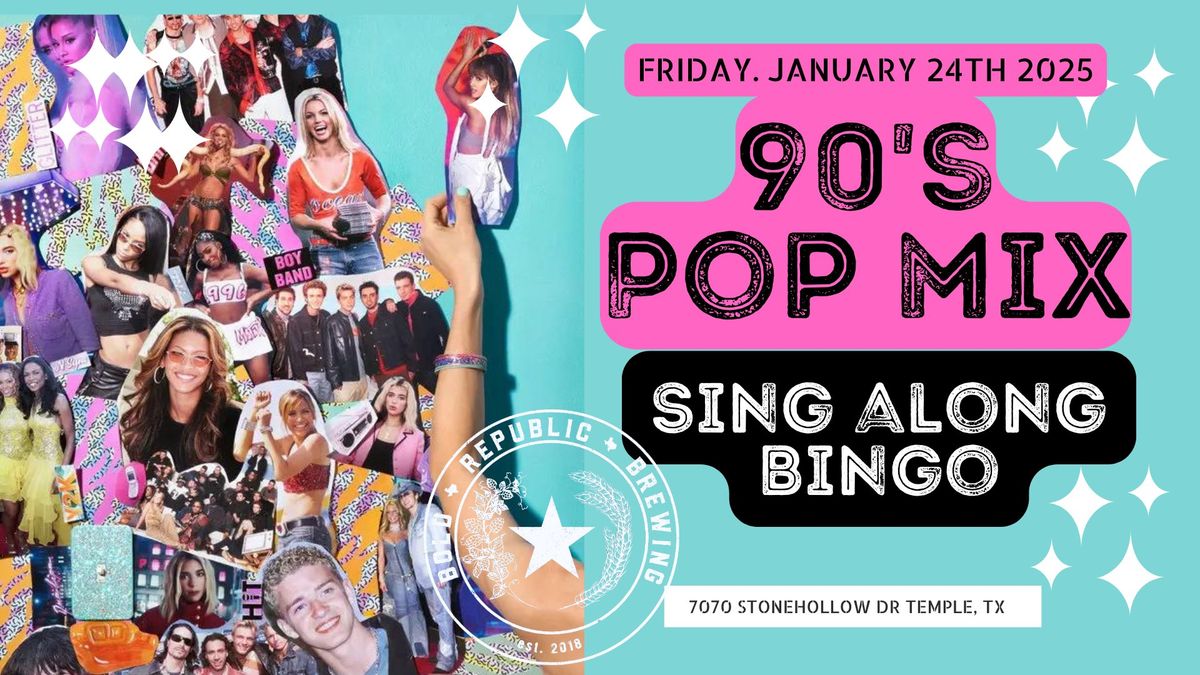 90's Pop Mix-SING ALONG BINGO