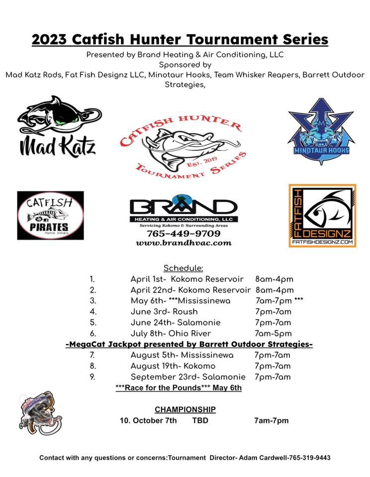 2023 Catfish Hunter Series Tournament #1, Kokomo Reservoir, 2 April 2023