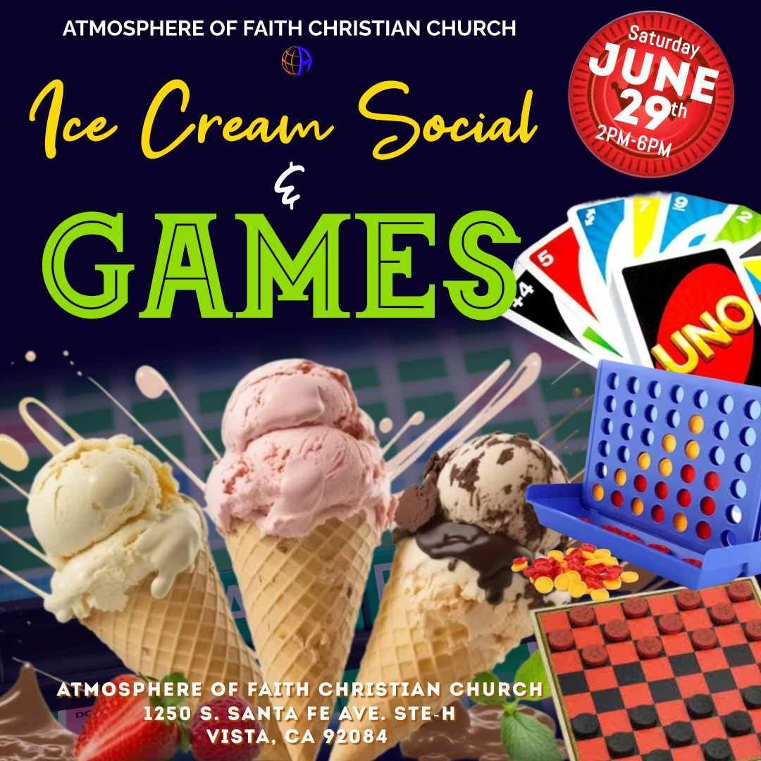 Ice cream social and games party!