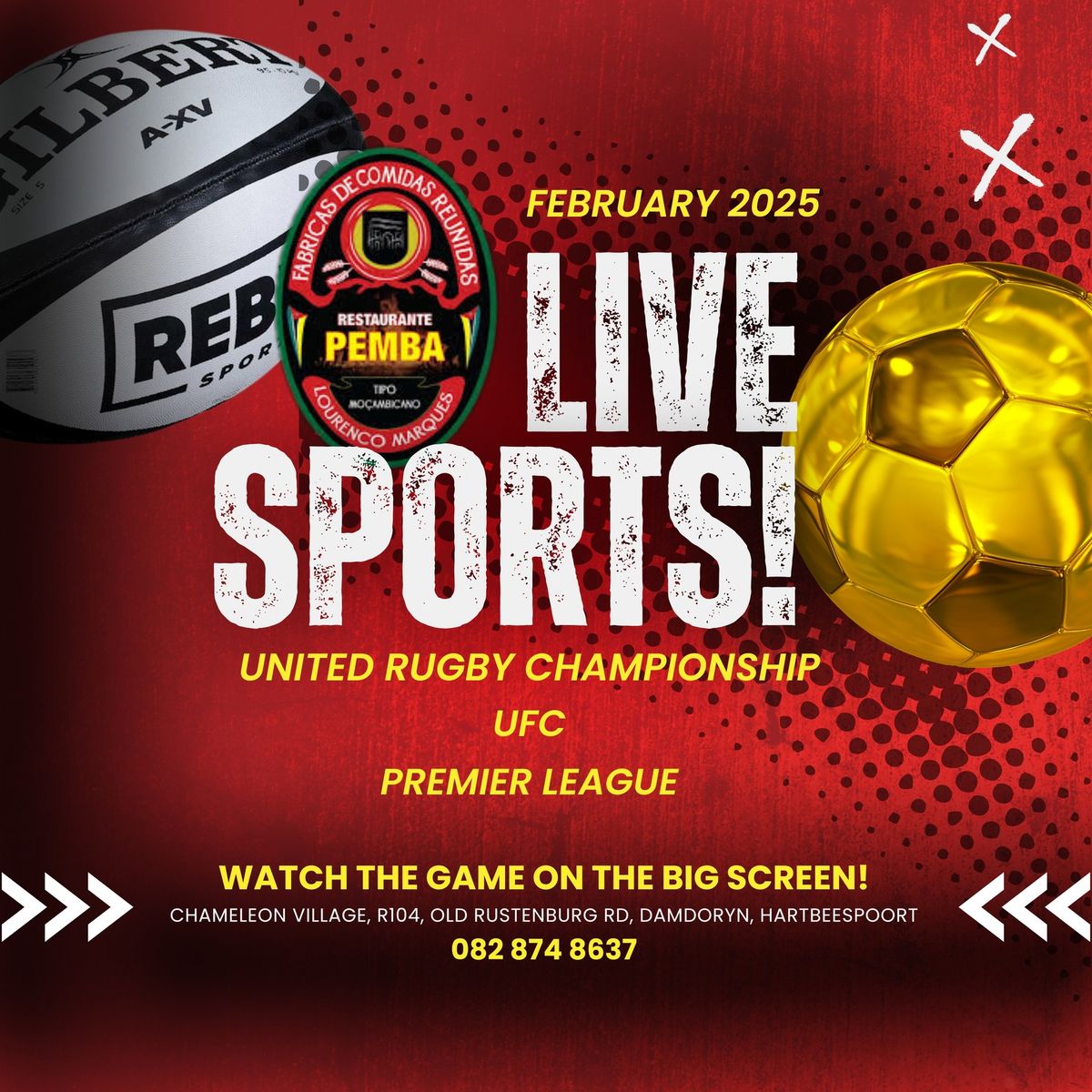  Catch the Action LIVE on the Big Screen at Pemba in Feb