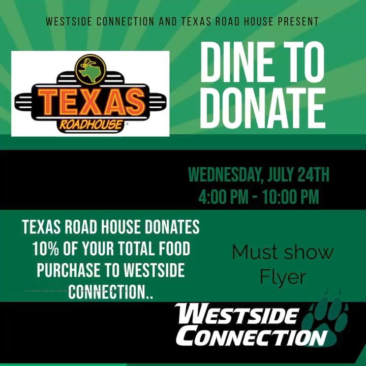 Texas Roadhouse Dine to donate 