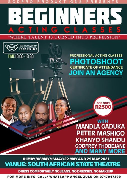 free acting classes in pretoria