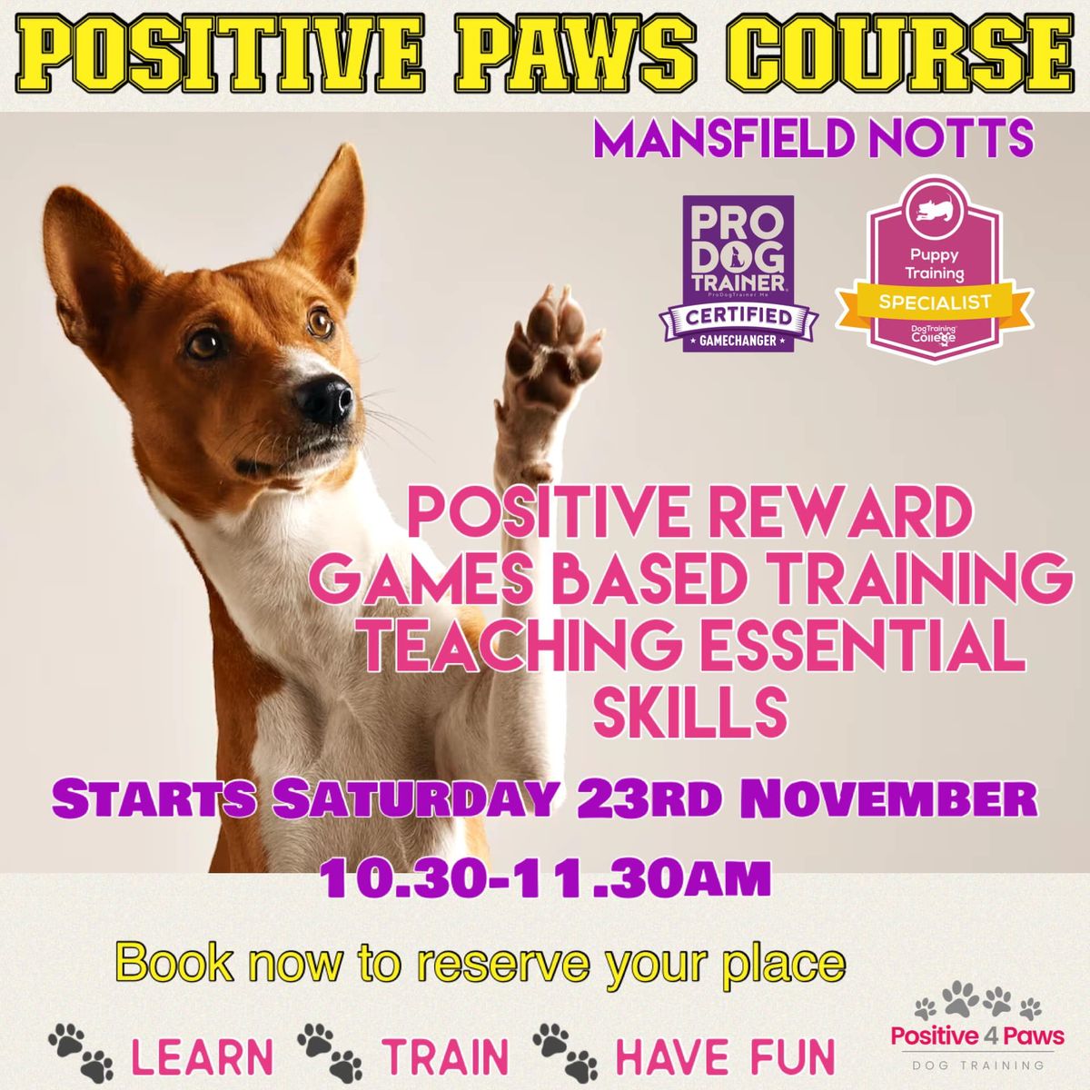 Positive Paws Course 