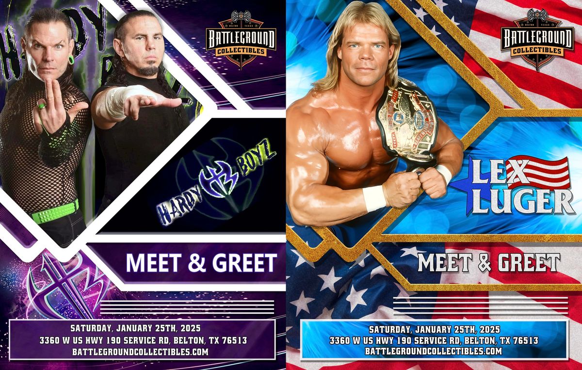 HARDY BOYZ & LEX LUGER MEET & GREET @ BATTLEGROUND COLLECTIBLES (BELTON, TX)