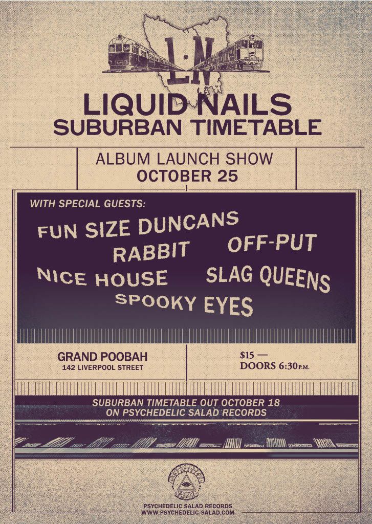 Liquid Nails 'Suburban Timetable' Album Launch Show