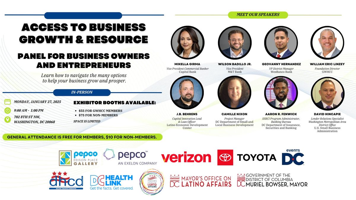 Access to Business Growth & Resource - Panel for Business Owners and Entrepreneurs