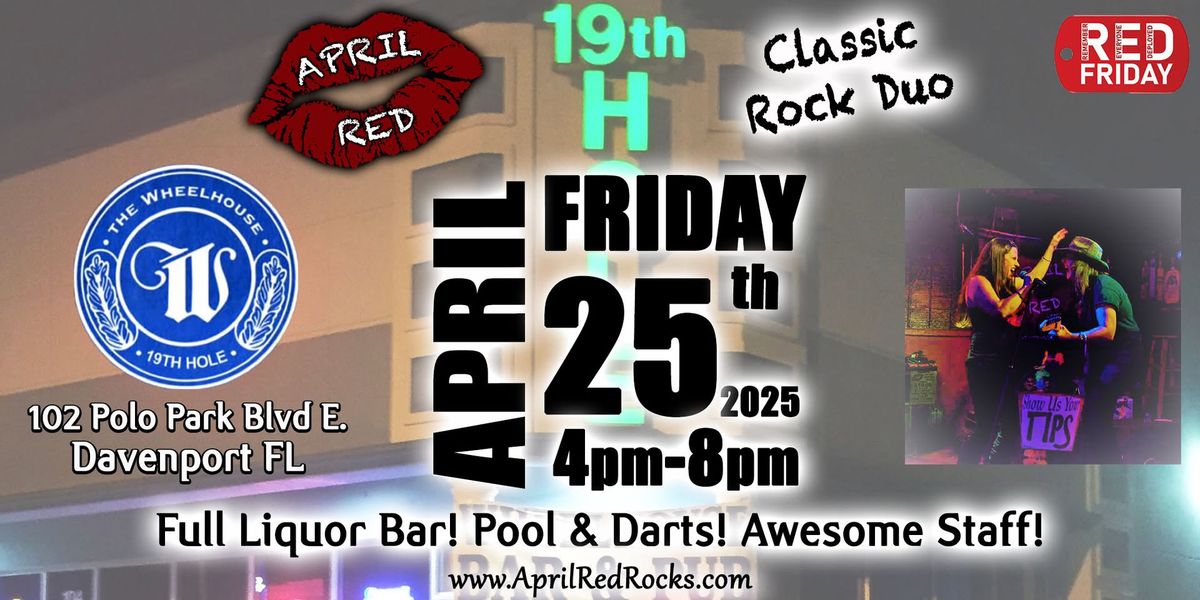 April Red LIVE at The Wheelhouse 19th Hole in Davenport!