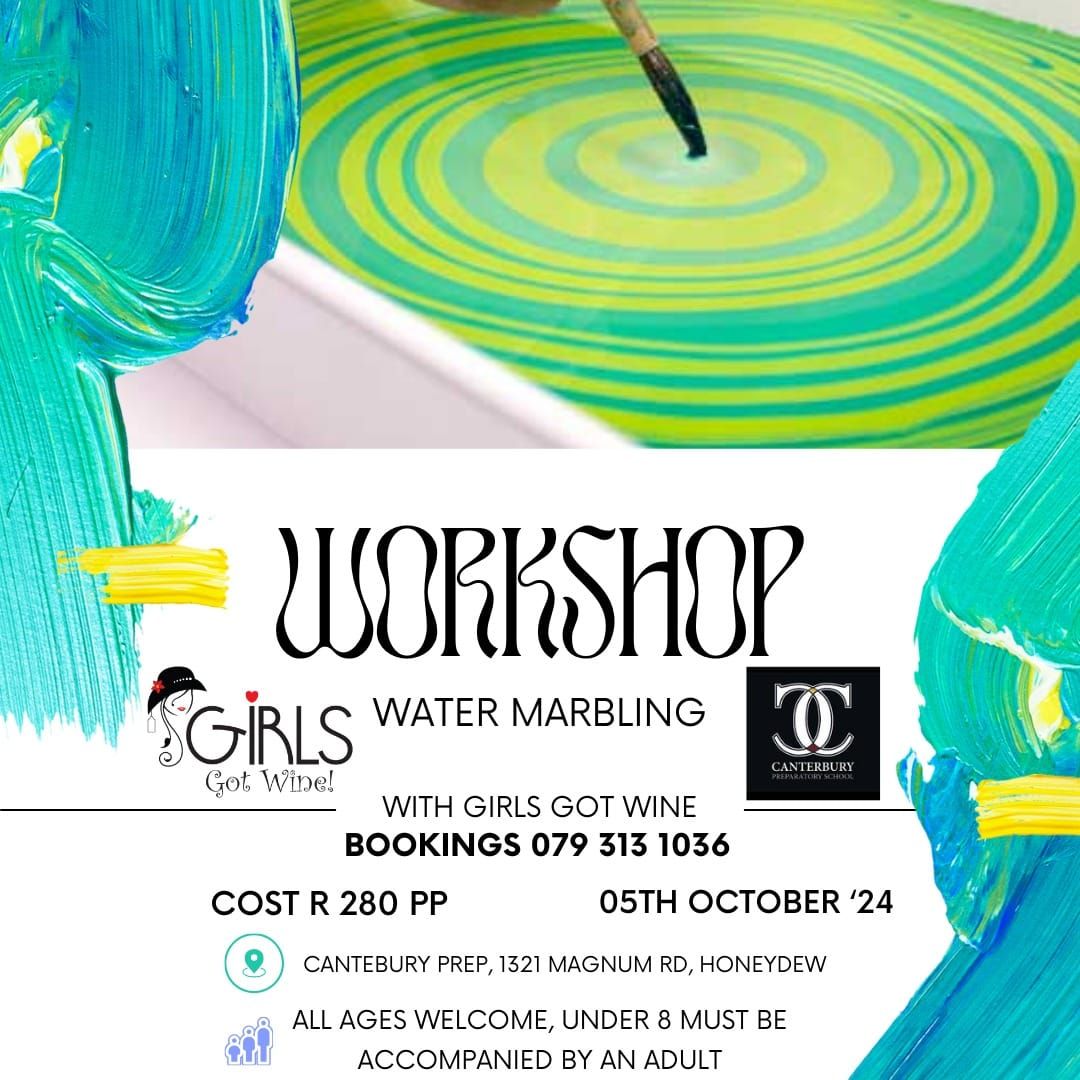 Water Marbling Workshop, School Fundraiser