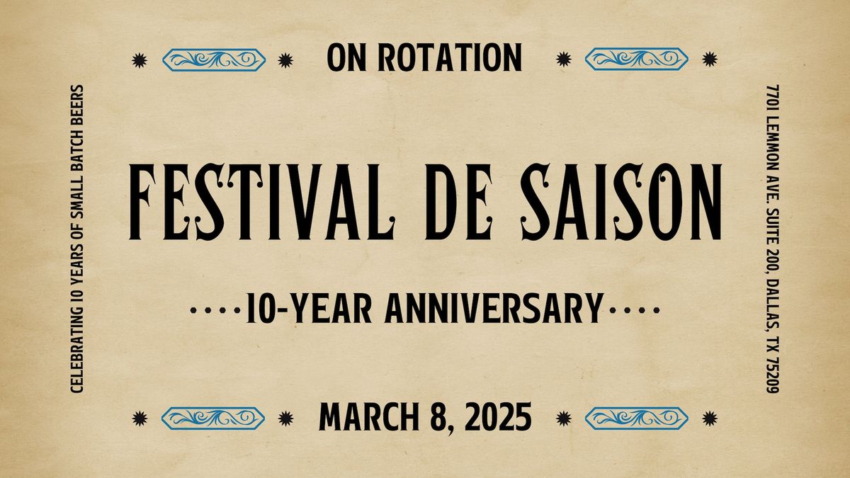 On Rotation's 10-Year Anniversary Party & Festival de Saison - 10ROTATION