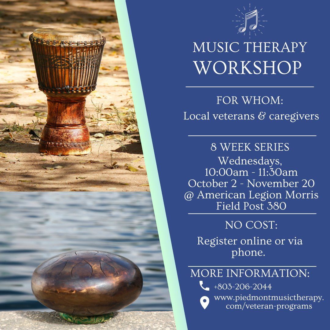 Music Therapy Workshop Series for Local Veterans & Caregivers