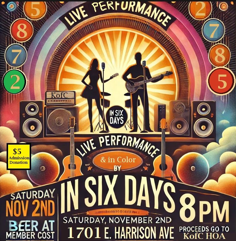 HOSTED BY KOFC-HOA LIVE PERFORMANCE BY "IN SIX DAYS" 