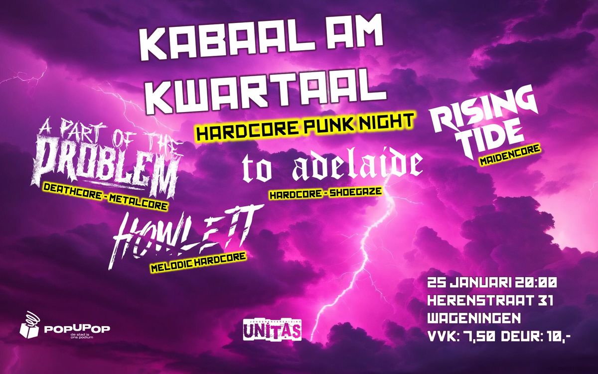 Kabaal kwartaal: hardcore punk night!