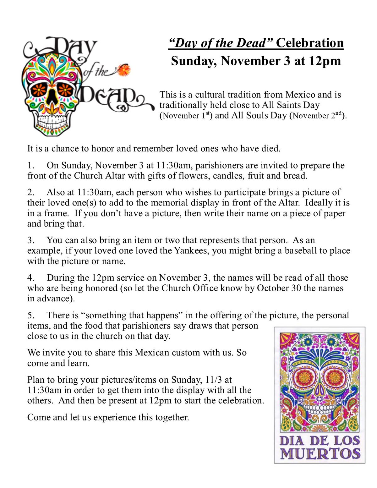 Day of the Dead "Dia de los Muertos"