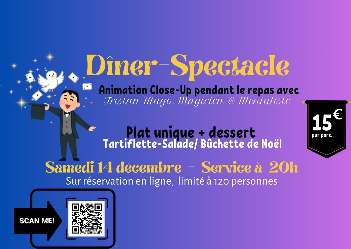 d\u00eener spectacle close up - march\u00e9 de noel du fauboug d'allier