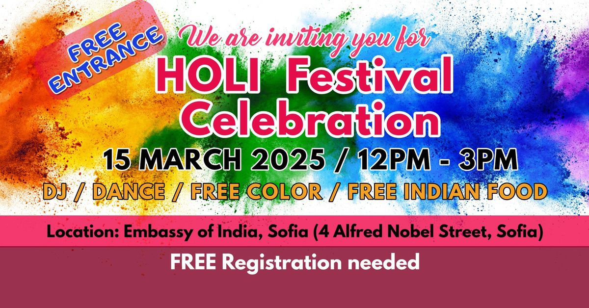 Holi Celebration 2025 - Sofia