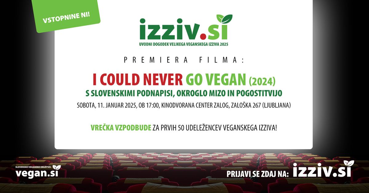 Premiera filma: I Could Never Go Vegan (2024)