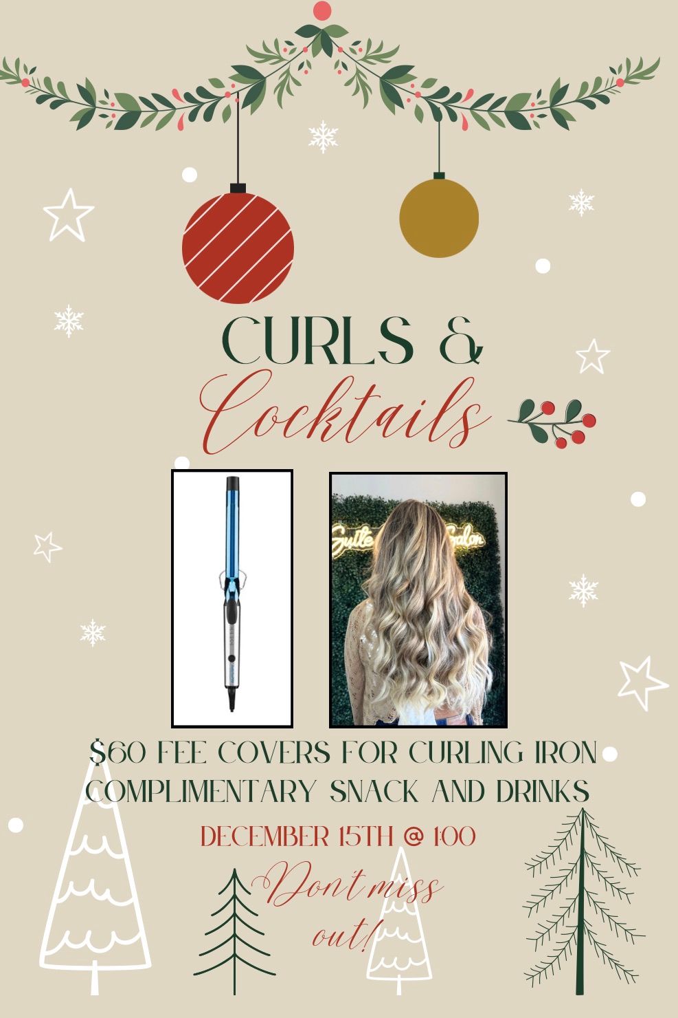 Curls & Cocktails!\ud83c\udf84