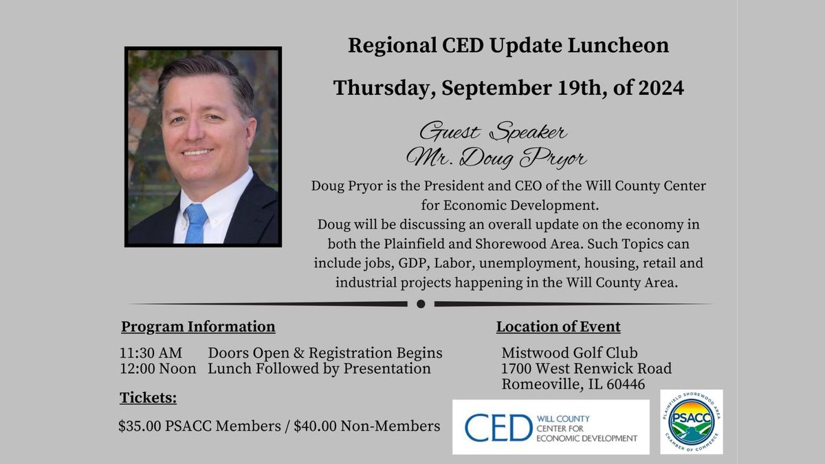 Regional CED Update Luncheon with Guest Speaker Doug Pryor