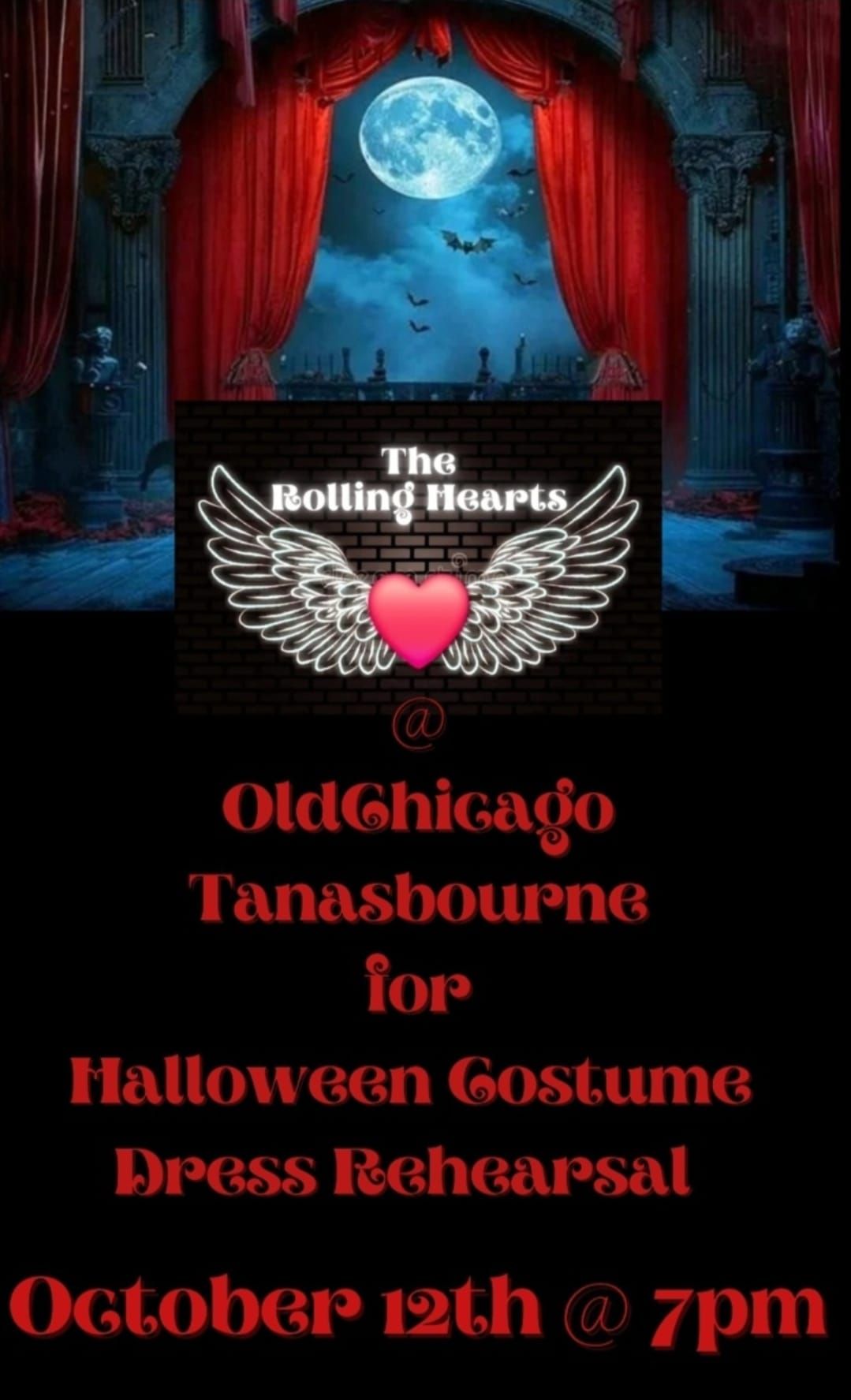 Halloween Costume Dress Rehearsal with The Rolling Hearts @ OldChicago Tanasbourne 