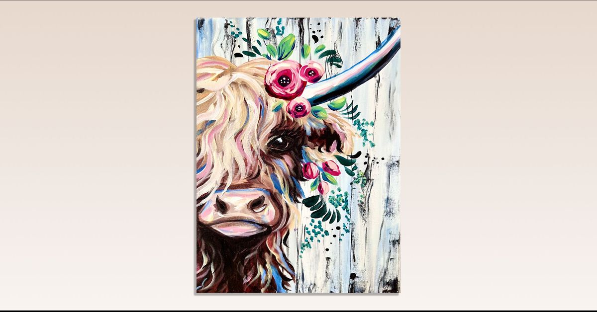 Paint Nite - Barnyard Highland Cow