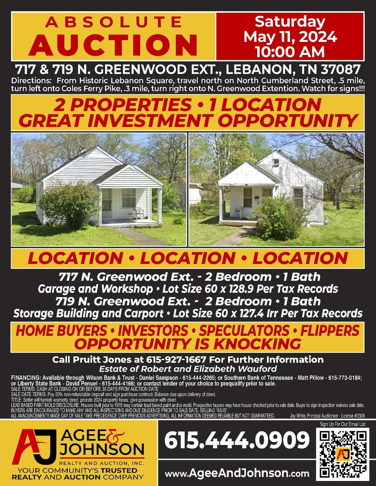 717 & 719 N Greenwood Ext Absolute Auction