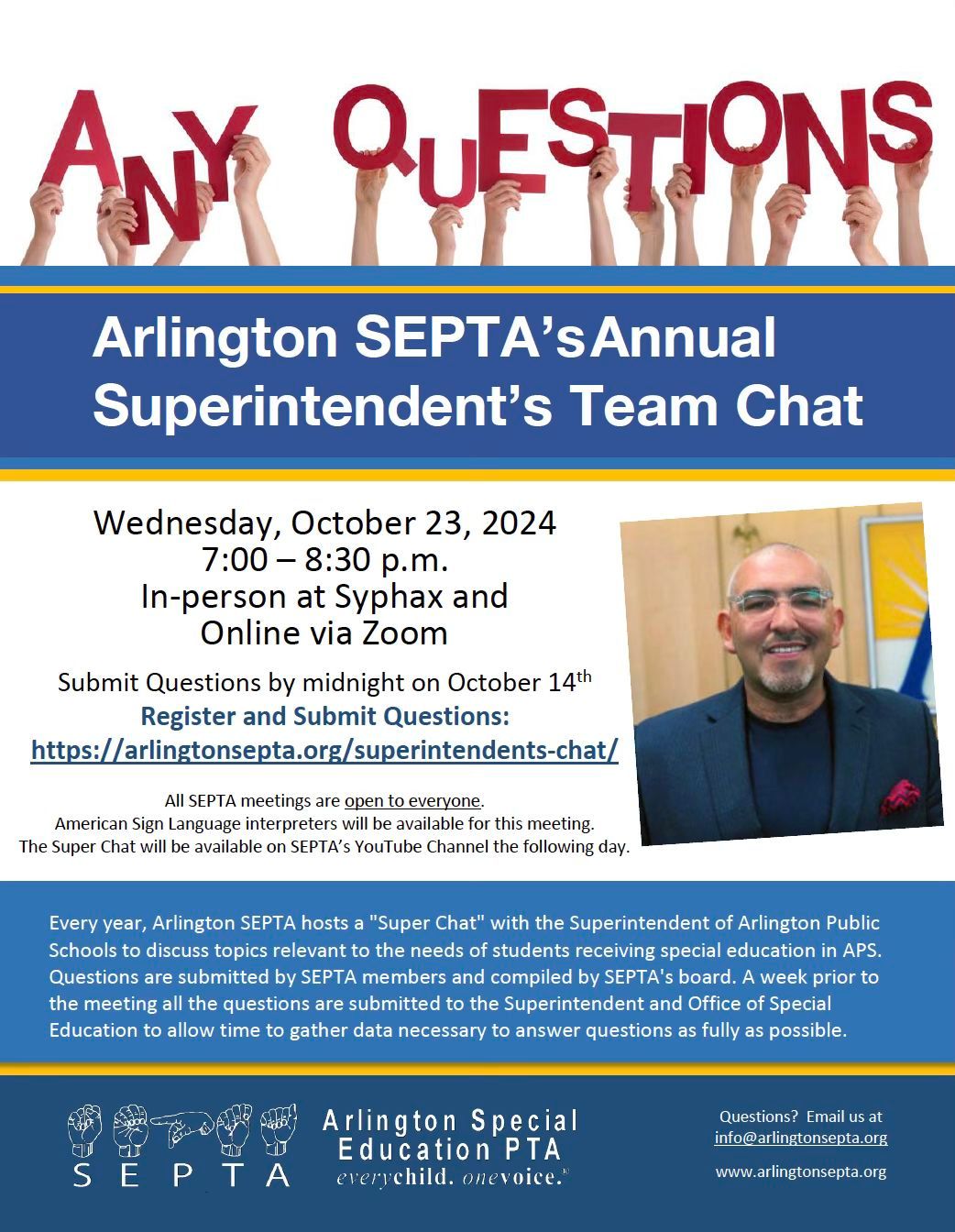 Arlington SEPTA's Annual Superintendent Team Chat