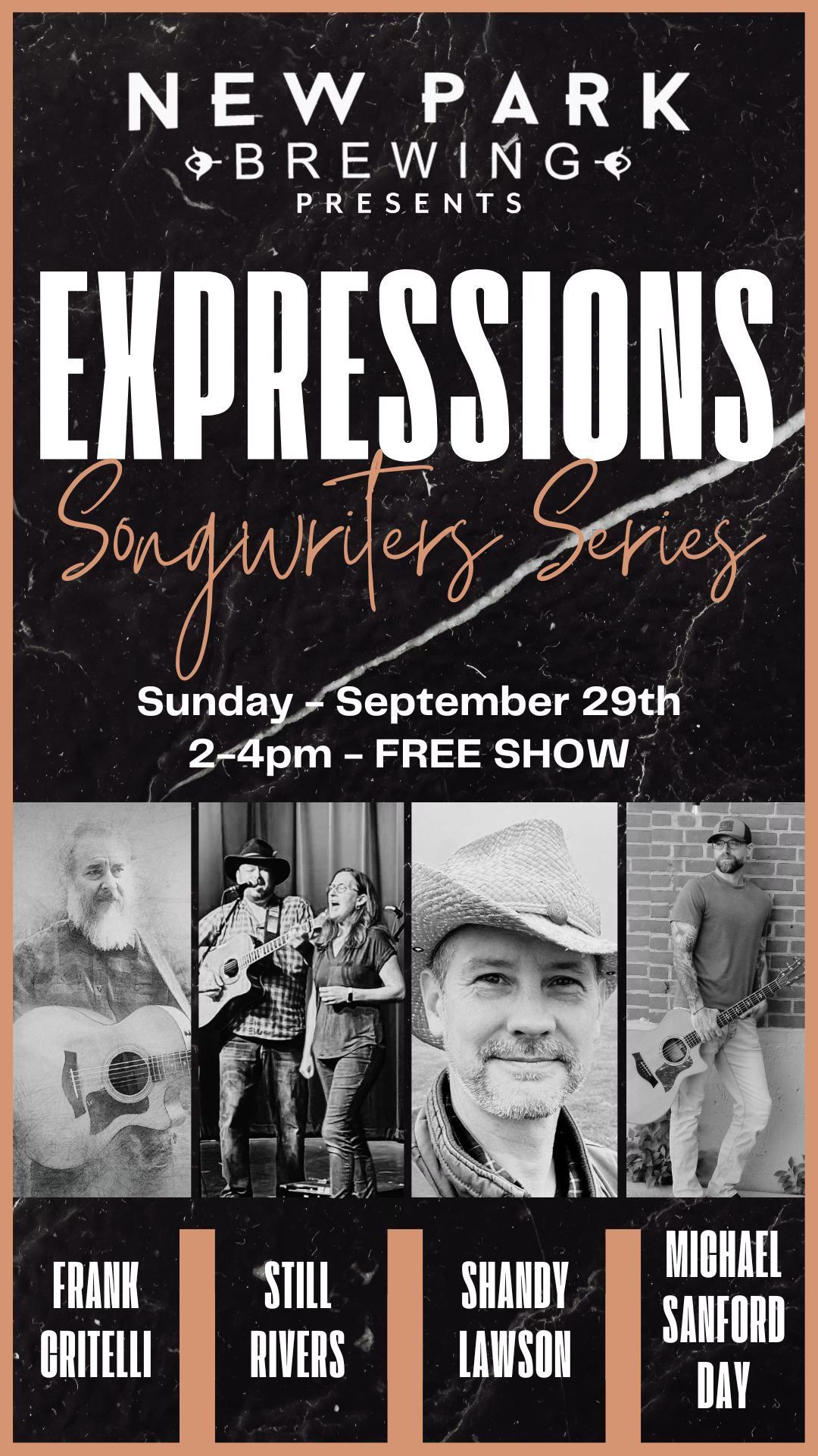 EXPRESSIONS Songwriters Series @ New Park Brewing - FREE SHOW