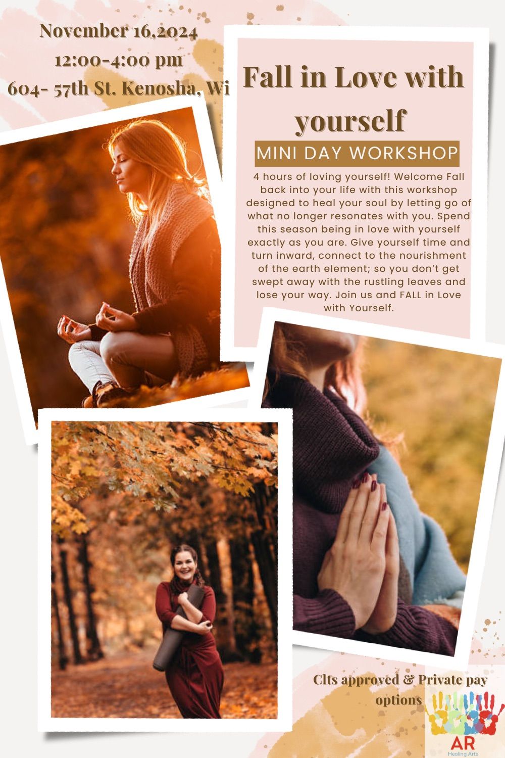 De-stress mini day workshop LOVE YOURSELF