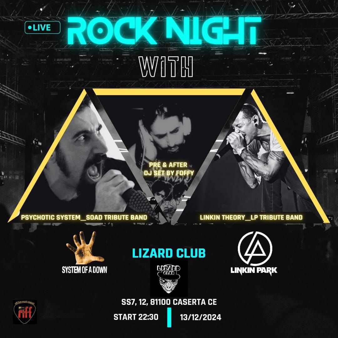 LINKIN PARK \/ SYSTEM OF A DOWN NIGHT - LIZARD ROCK \/ NU METAL PARTY + DJ SET BY FOFFY