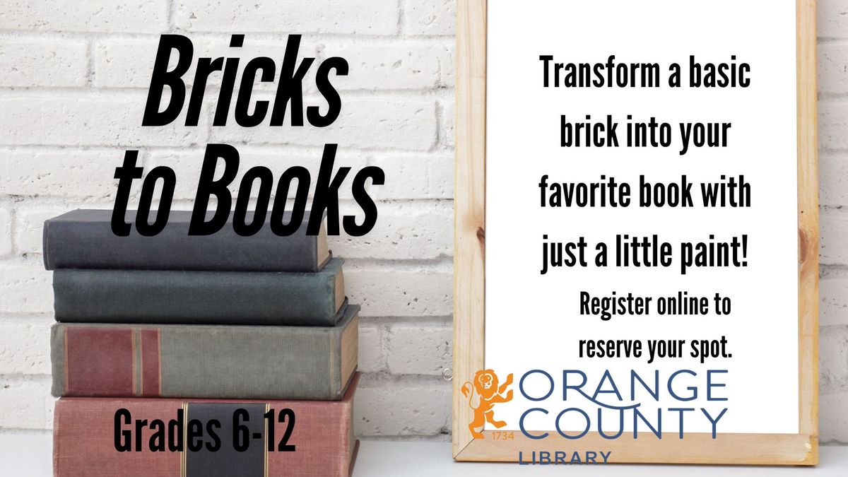 Wilderness Library Teen Program: Bricks to Books